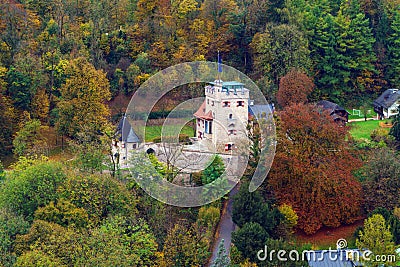 View on Freyschlossl - Roter Turm, Salzburg, Austria Editorial Stock Photo