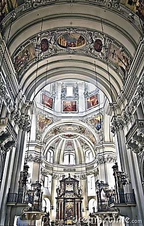 Salzburg Cathedral Stock Photo