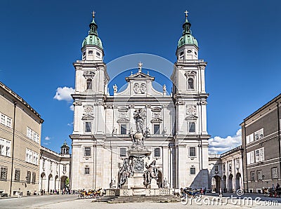 Salzburg Cathedral (Salzburger Dom) at Domplatz, Austria Stock Photo