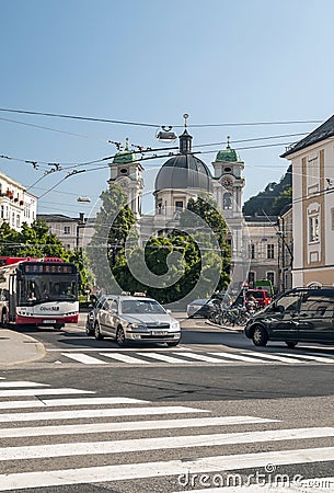 Salzburg street Editorial Stock Photo