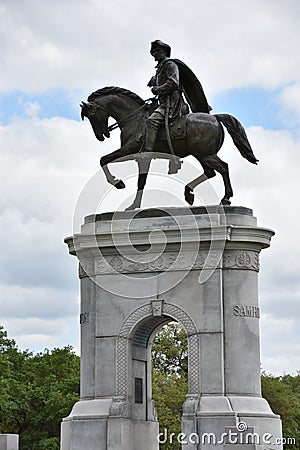 Sam Houston Monument at Hermann Park in Houston, Texas Stock Photo