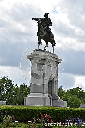 Sam Houston Monument at Hermann Park in Houston, Texas Stock Photo