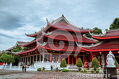 Sam Poo Kong Temple Gedung Batu Temple , the oldest Chinese temple in Central Java. Semarang, Indonesia. July 2018 Editorial Stock Photo
