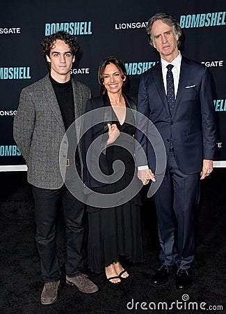 Sam Rayfield Roach, Susanna Hoffs & Jay Roach Editorial Stock Photo