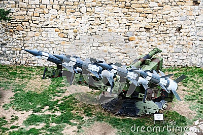 SAM 3 Surface to Air Missile Battery, Belgrade Military Museum, Serbia Editorial Stock Photo