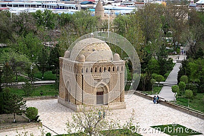 Samanid mausoleum in Buchara, Uzbekistan. Editorial Stock Photo