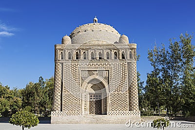 Samanid mausoleum, a monument of early medieval architecture, Bukhara, Stock Photo