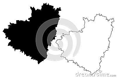 Samara Oblast map vector Vector Illustration