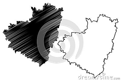 Samara Oblast map vector Vector Illustration