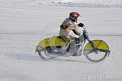Samara, winter speedway Championship Russia Editorial Stock Photo