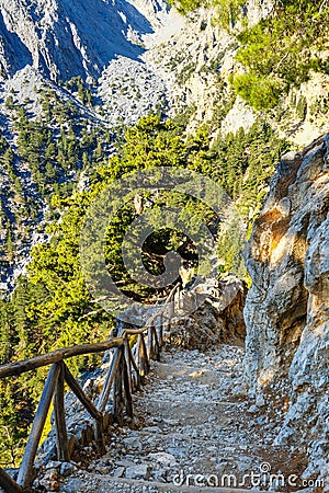 Samaria Gorge in central Crete Stock Photo
