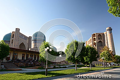 View of Bibi-Khanym mosque. Samarkand. Uzbekistan Editorial Stock Photo