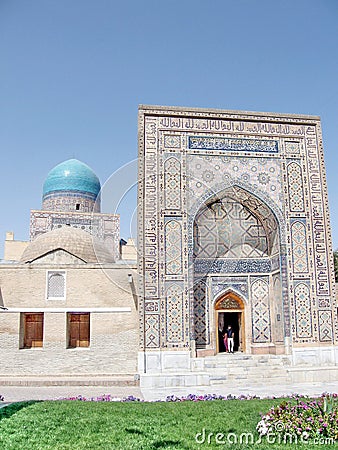 Samarkand Shakhi-Zindah the entrance September 2007 Stock Photo