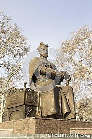 Samarkand, Uzbekistan. Monument to Amir Timur Tamerlane Stock Photo