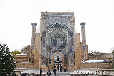 Gur-e-Amir or Guri Amir Tomb of the King, a mausoleum of the Asian conqueror Timur. Editorial Stock Photo