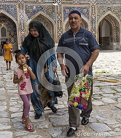 Samarqand Family Tillya-Kori Madrasah Editorial Stock Photo