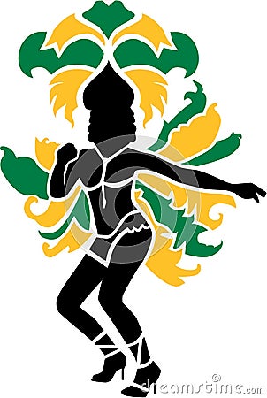 Samba carnival girl Vector Illustration