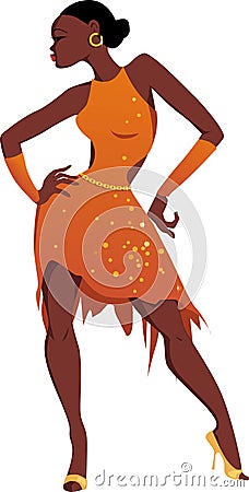 Samba dancer Vector Illustration