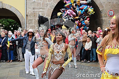 Samba dancers in Coburg Editorial Stock Photo