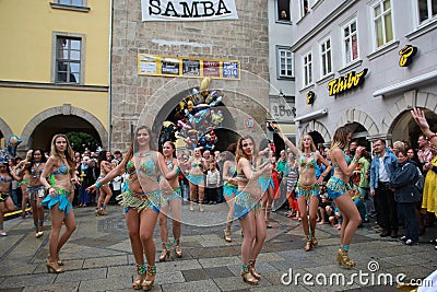 Samba dancers in Coburg Editorial Stock Photo