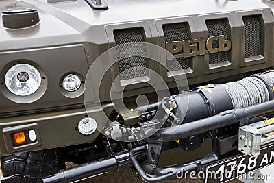 SAMBEK, ROSTOV REGION, RUSSIA, JUNE 28, 2019: Special multi-purposes armored vehicle Rys, Iveco LMV Editorial Stock Photo