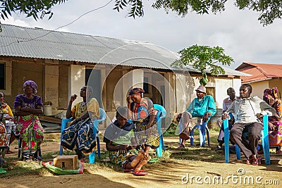 SAMBURU, KENYA - Nov 03, 2020: People attending a meeting Editorial Stock Photo