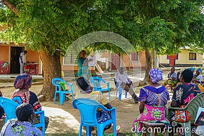 SAMBURU, KENYA - Nov 03, 2020: People attending a meeting Editorial Stock Photo