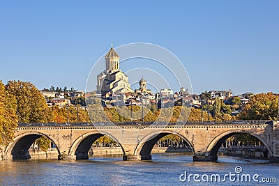 Sameba Cathedral, Tbilisi, Georgia Stock Photo