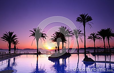 Samil beach in Vigo, Spain. Stock Photo