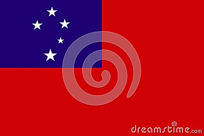 Samoa waving flag pattern background. Realistic national flag design. Abstract vector template Vector Illustration
