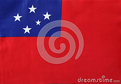 Samoan flag Stock Photo