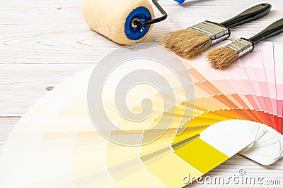 sample colors catalogue pantone or colour swatches book Stock Photo