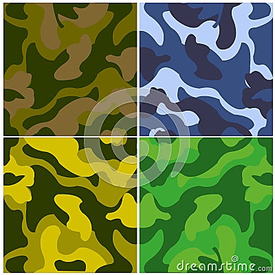 Sample fabrics camouflage Stock Photo