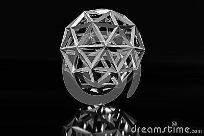 A sample of a gem-like geometric ball. Stock Photo
