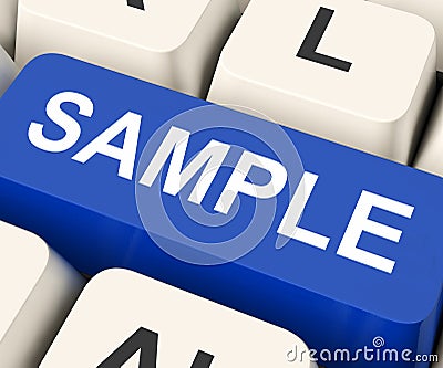Sample Key Means Trial Or Sampling Stock Photo
