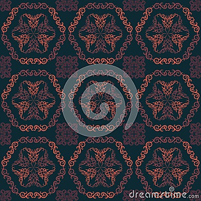 Sample pattern for fabrics, interiors, ceramics and furniture in the Arabian style Stock Photo