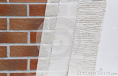 Sample of plastering layers Stock Photo