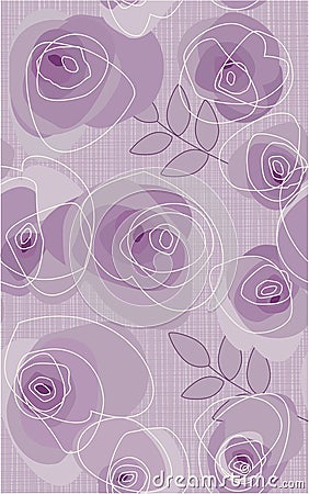 Sample with roses Vector Illustration