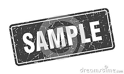 sample sign. sample grunge stamp. Vector Illustration