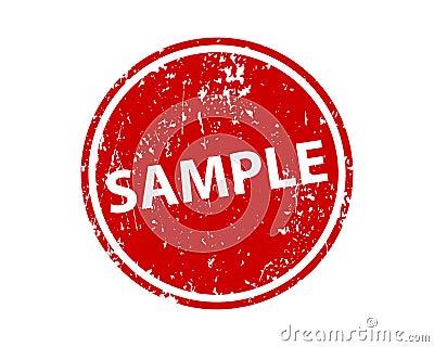 Sample sign sticker. Stamp vector texture Vector Illustration