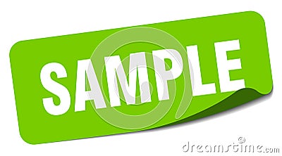 sample sticker. sample label Vector Illustration