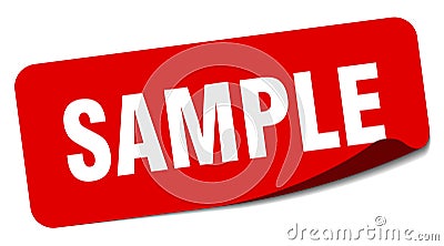 sample sticker. sample label Vector Illustration