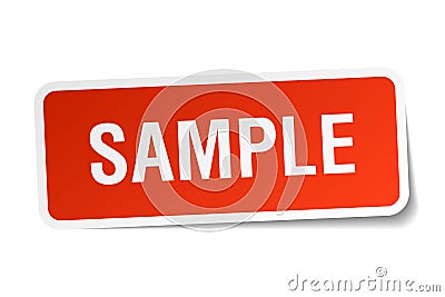 sample sticker Vector Illustration