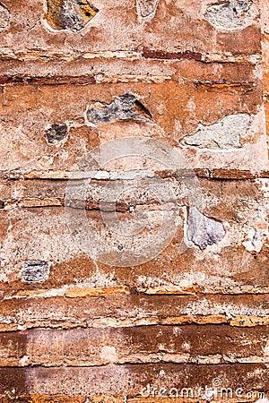 Sample of traditional Kievan Rus brickwork Stock Photo