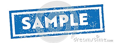 Sample vintage blue stamp tag banner vector Stock Photo