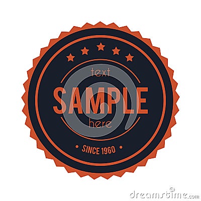 sample vintage label. Vector illustration decorative design Vector Illustration