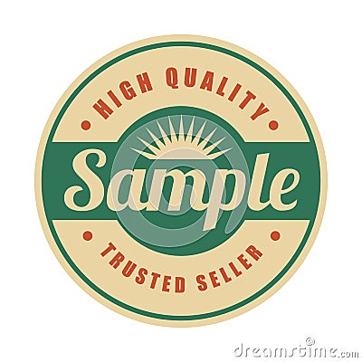 sample vintage label. Vector illustration decorative design Vector Illustration