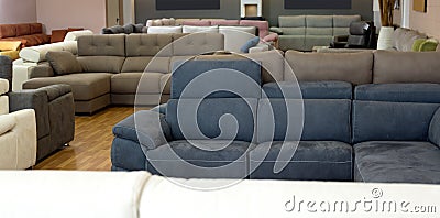 Samples of material for a new sofa Stock Photo