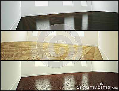 Samples of parquet floor Stock Photo