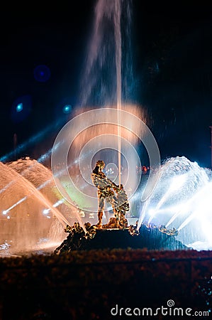 Samson fountain at Petergof, Russia Stock Photo